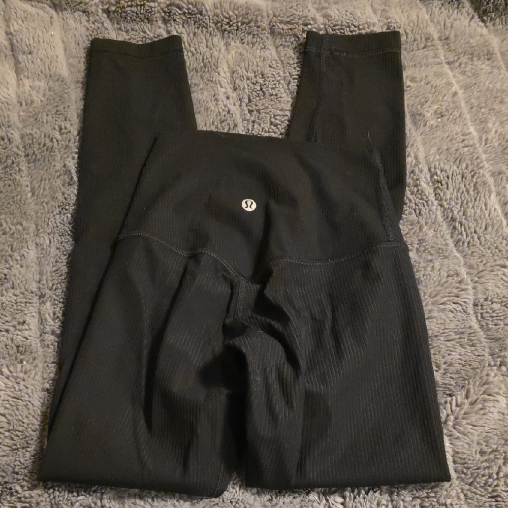 lululemon athletica Ribbed Black Leggings